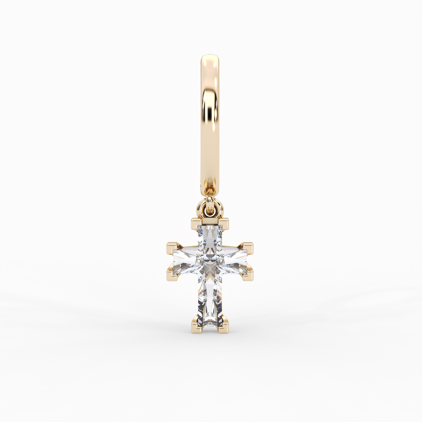 ETERNAL CROSS HOOP EARRINGS