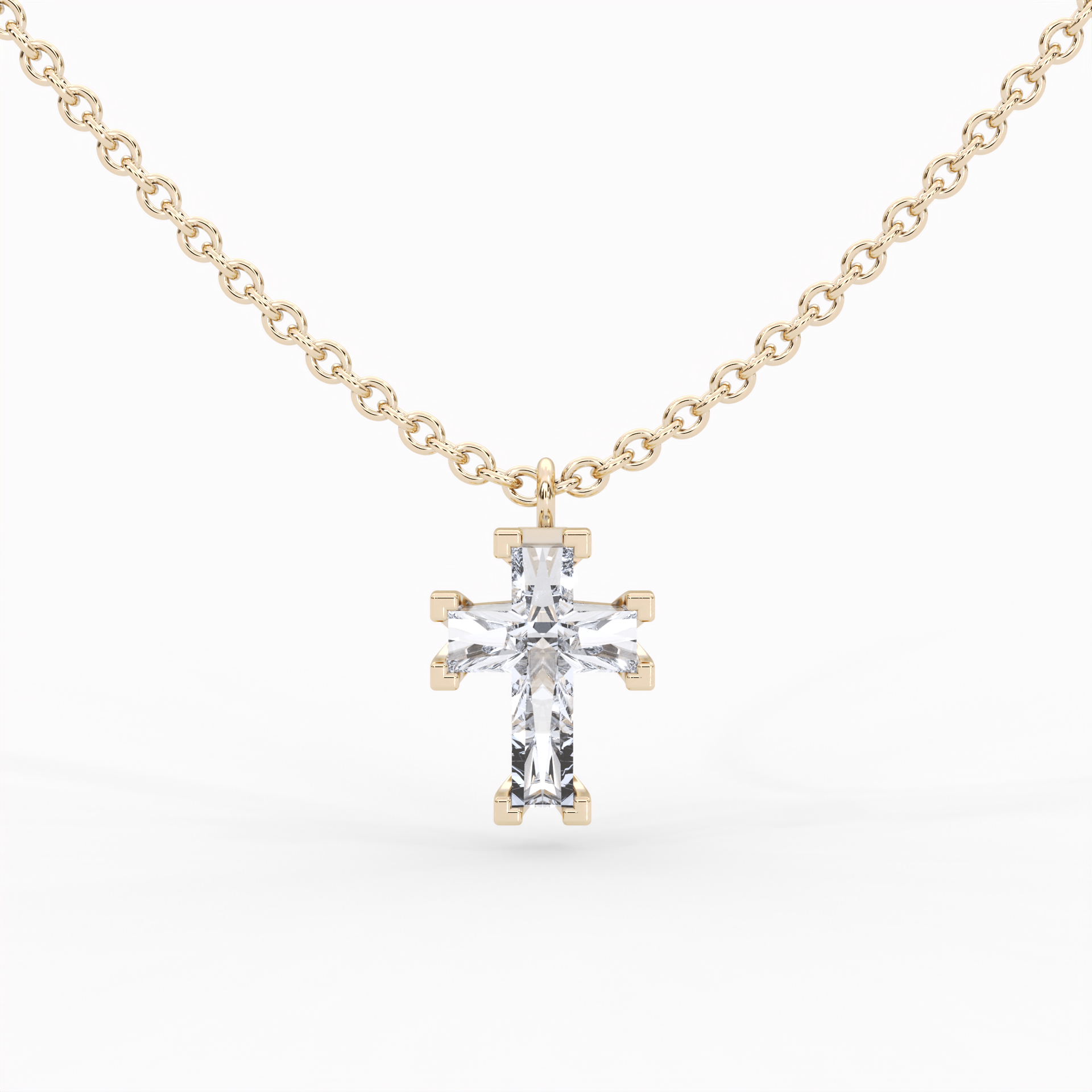 ETERNAL CROSS NECKLACE | LAB-GROWN DIAMOND, 14K GOLD – ORYS Jewelry