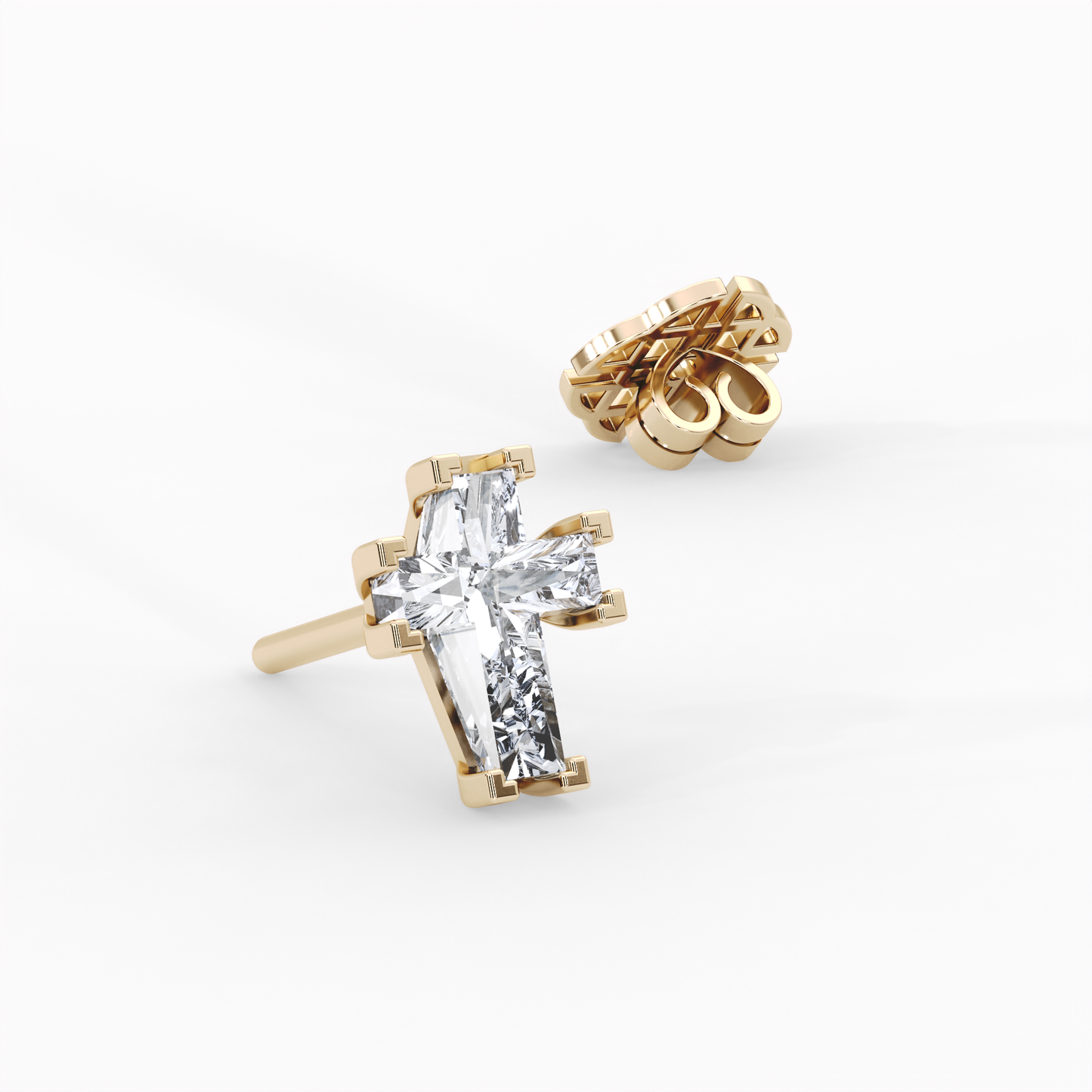 ETERNAL CROSS STUD EARRINGS