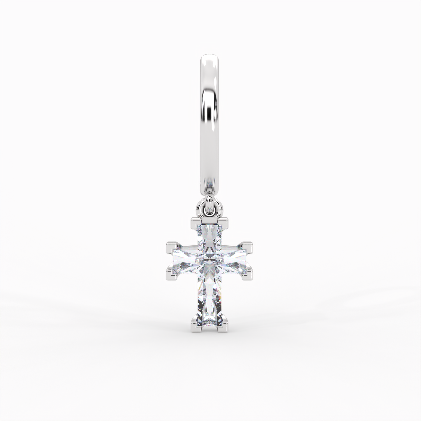 ETERNAL CROSS HOOP EARRINGS