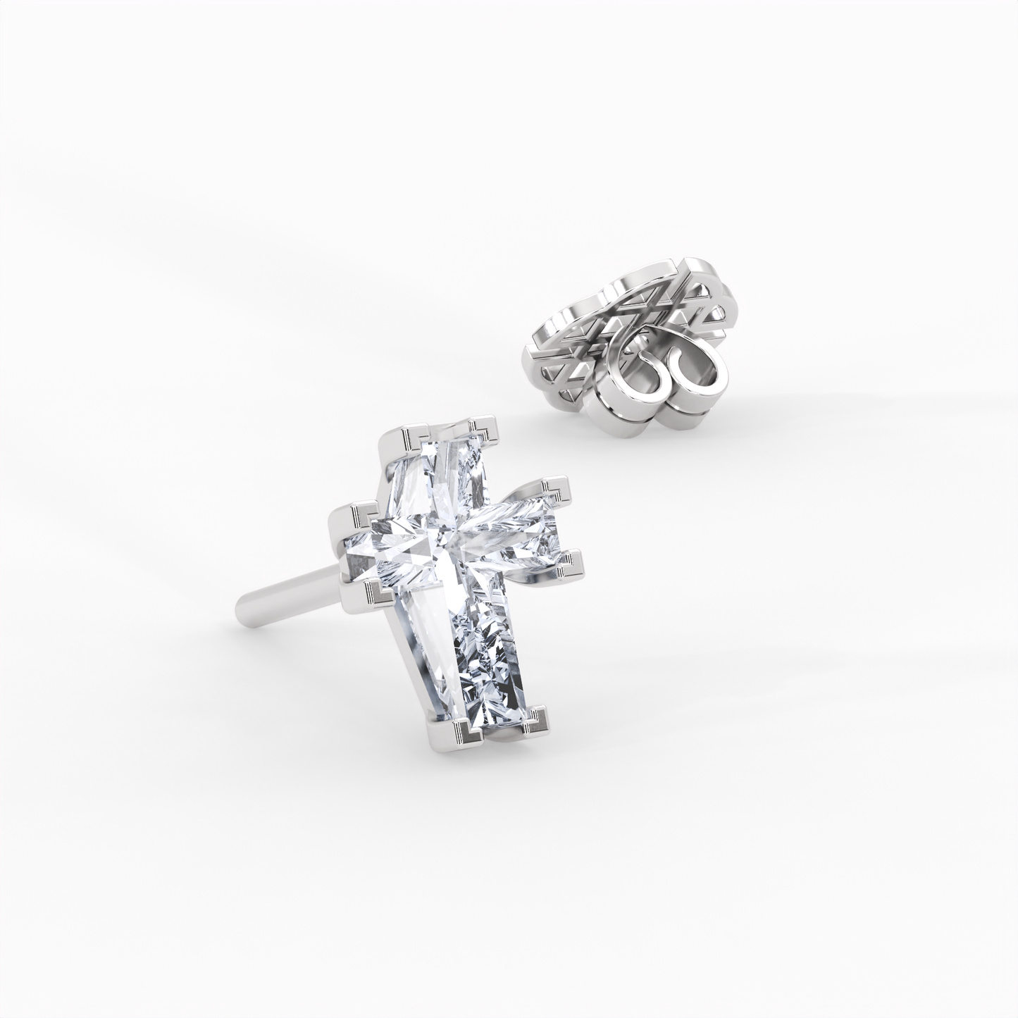 ETERNAL CROSS STUD EARRINGS