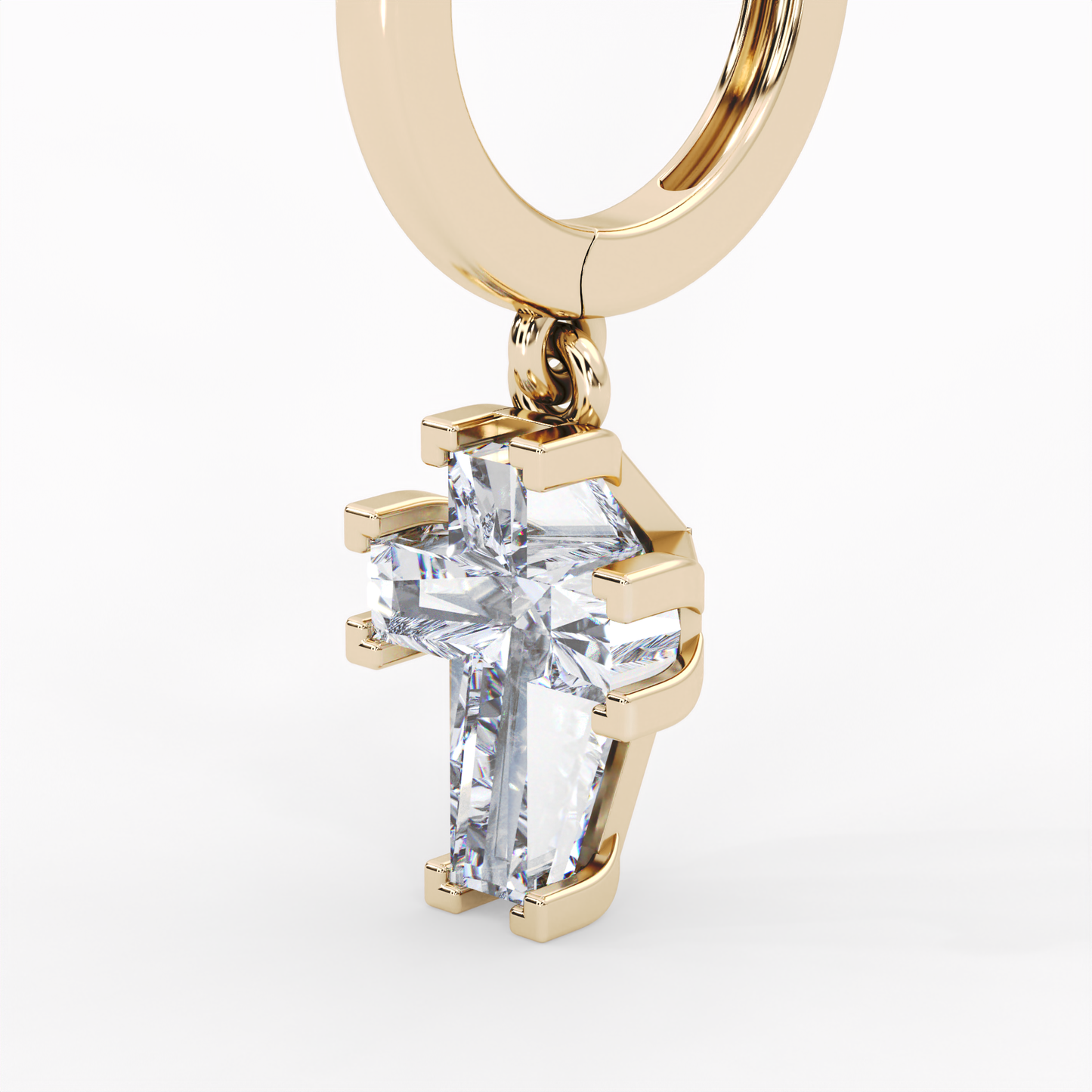 ETERNAL CROSS HOOP EARRINGS