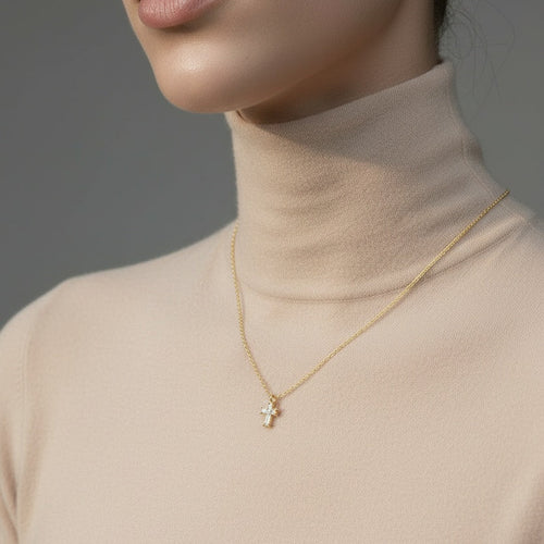 Load image 1 in gallery view. ETERNAL CROSS NECKLACE