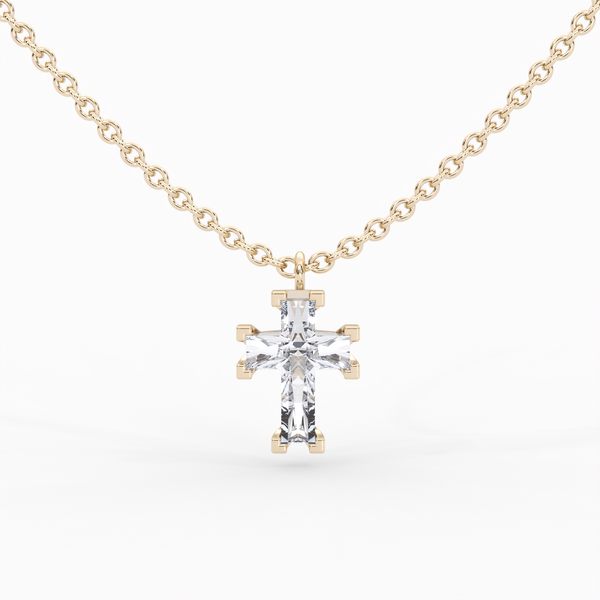 ETERNAL CROSS NECKLACE | LAB-GROWN DIAMOND, 14K GOLD – ORYS Jewelry
