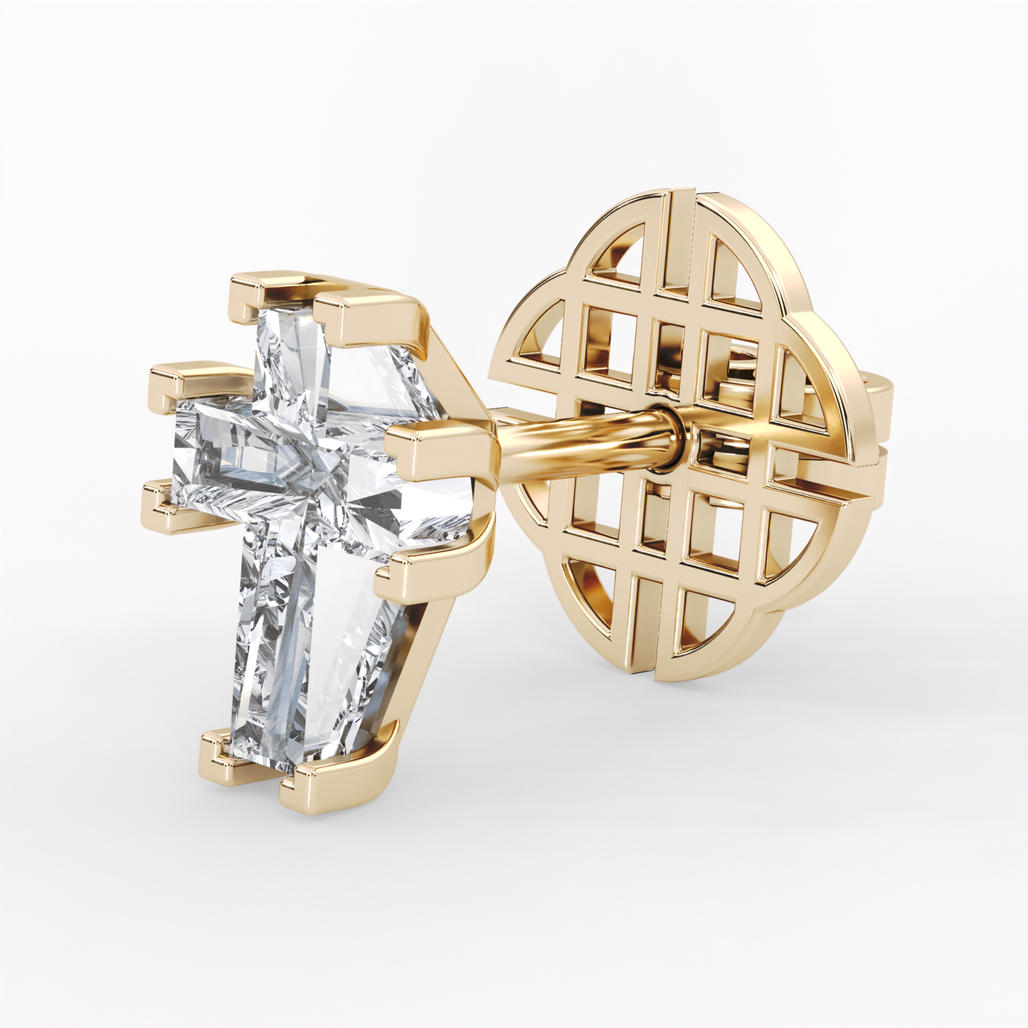 ETERNAL CROSS STUD EARRINGS